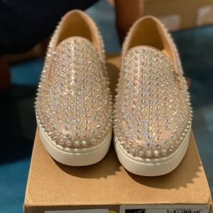 Roller boat woman flat sparkly/gg